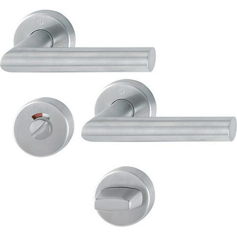 HOPPE® Drückergarnitur mit Rosetten Amsterdam E1400/42H/42HKVS, Edelstahl, 10719764 (1/4)