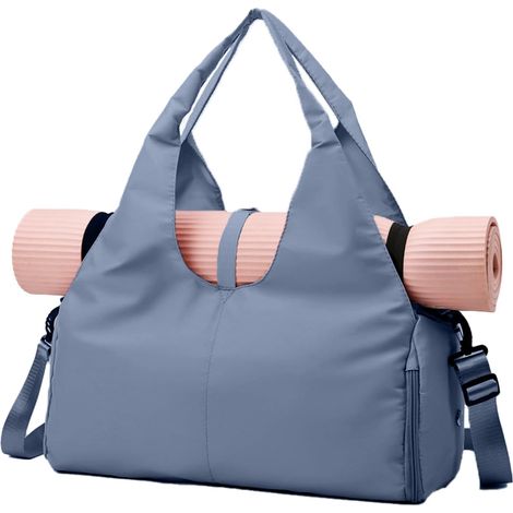 Sac pour Yoga, Sac de Gym Imperméable avec Compartiment pour Chaussures et Pochette Humide pour Tapis de Yoga et Accessoires Fourre-Tout de Grande capacité pour Femmes