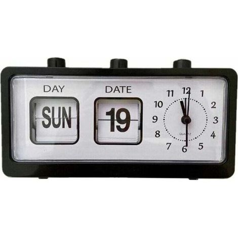 Horloge À Flip Manuel, XU, Calendrier Rappel, Horloge Numérique De Chevet - KZQ (1/4)