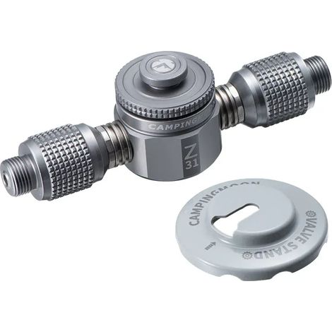 Réchaud de camping portable en alliage d'aluminium avec convertisseur de cartouche de propane, 1 sortie divisée en 3, adaptateur de transfert et réchaud de cuisine portable. (1/4)