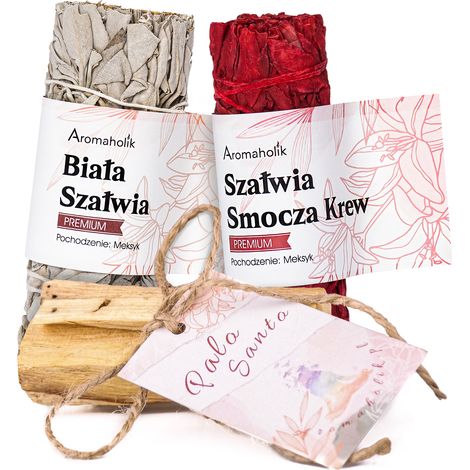 Palo Santo und Weißer Salbei + Drachenblut-Salbei-Set