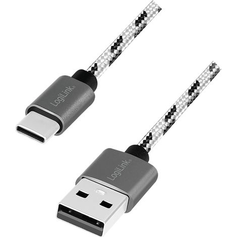 Confezione da 3 cavi USB-C 2.0 Hi-Speed intrecciati in nylon LogiLink da 0,5 m, 1 m e 2 m. (1/5)