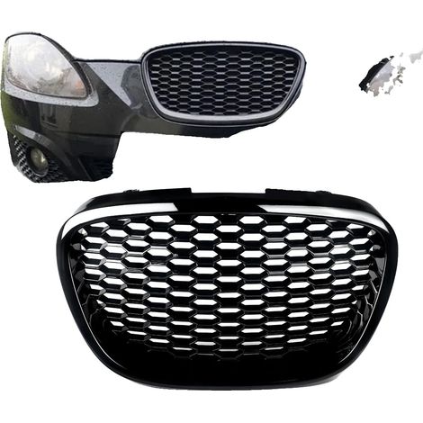 Grille de pare-chocs avant, plastique ABS, longueur 49,8 cm, largeur 31,3 cm, hauteur 8,4 cm, compatible avec Seat Leon MK2 2006-2009 (1/5)