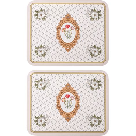 Tapis de séchage 2 pièces pour café, antidérapant et imperméable, absorbant pour bar à café, 50x60 cm (1/5)