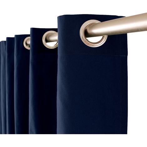 Rideau occultant 135x240 – 100% coton 170 g/m² – 8 oeillets métal chromé – Lavable en machine à 30° – Collection coordonnée disponible – Dock Avenue (1/5)