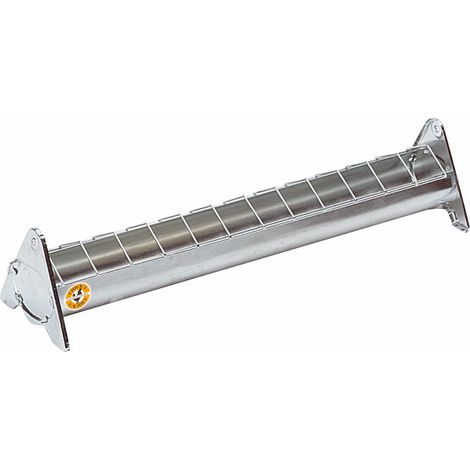 Mangeoire en acier galvanisé à grille mobile 50 cm pour 20 poussins – Conception robuste en tôle – Accès facile à la nourriture – Chick'A