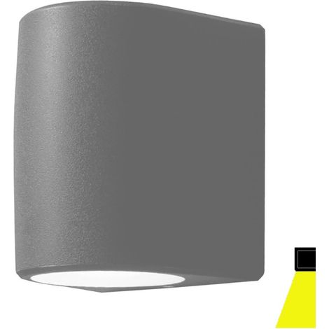 Applique esterno monoemissione top light aosta ag1 gr gx53 led cct ip55 resina