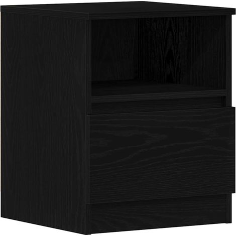 Maison Exclusive - Nachttisch 2 pcs Schwarz Eichen-Optik 40 x 40