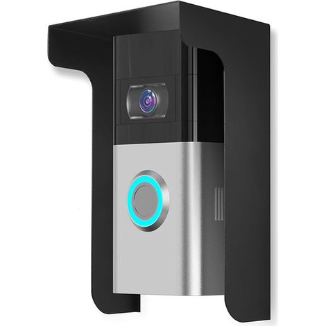 Protection anti-pluie et anti-reflets pour sonnette vidéo Ring, en acier, avec pare-soleil et protection contre les intempéries. Compatible avec la plupart des sonnettes vidéo. (1/5)