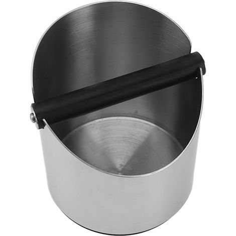 Runder Kaffeebehälter aus Edelstahl für Kaffeemaschinen, rutschfester Boden, großes Fassungsvermögen für Schnecken (1/5)