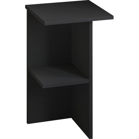 Nachttisch aus Holz "Leray" - 36 x 36 x 60 cm - Anthrazitgrau
