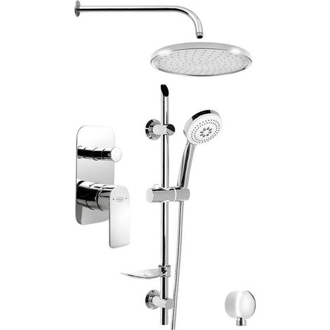 Ensemble de douche à encastrer DAPHNE avec mitigeur monocommande, 2 sorties, chromé (1/4)