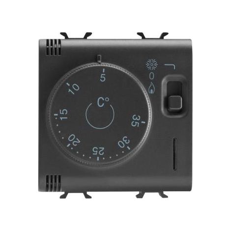 THERMOSTAT 2M 230VCA-50/60Hz NOIR GEWISS GW12705