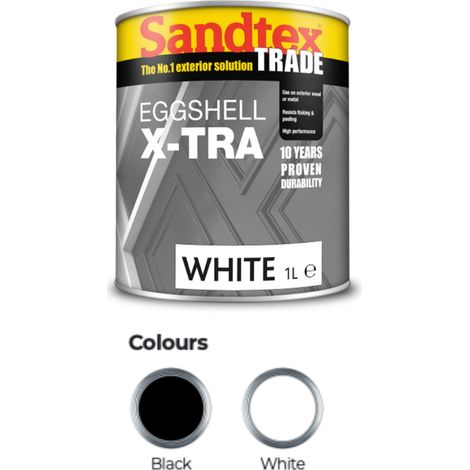 Sandtex Trade Eggshell X-tra Flexible Eggshell - White - 2.5L