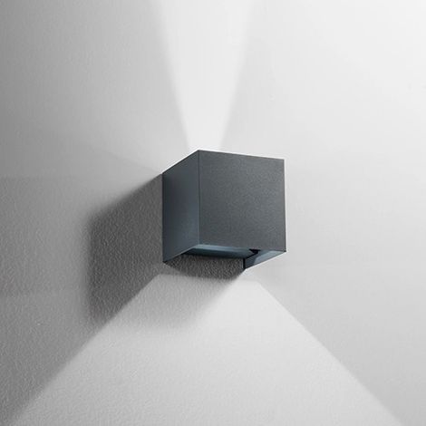 Applique Led Da Parete Alfa 10W Ip54 Antracite ( F.A.N. Cod. Led-W-Alfa-10-Ant )