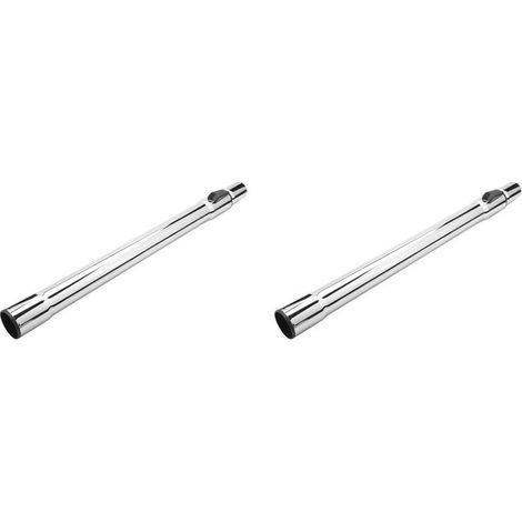 2X Tuyau Télescopique en Métal Tube Droit Tube D'Extension pour Pièce Accessoire D'Aspirateurs de Toutes les Type Tuyau de Filtre Hepa Sans Brosse (1/4)