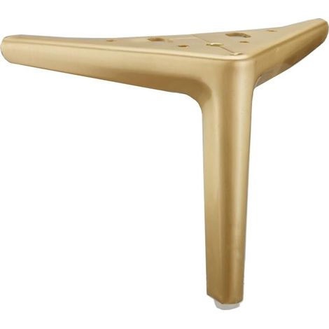 Remplacement de meubles pieds triangle en métal armoire vanité canapé chaise banc,pack de 2(Brushed Golden,10cm) (1/5)