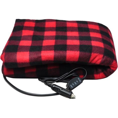 Couverture chauffante pour voiture 12v, couverture électrique chaude d'hiver, couverture chauffante électrique, contrôle de la température réglable,rouge (1/3)