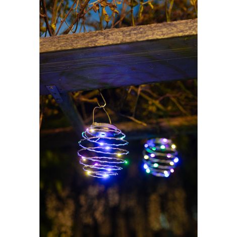 Lot de 2 suspensions spirale solaire 16 LED (1/3)