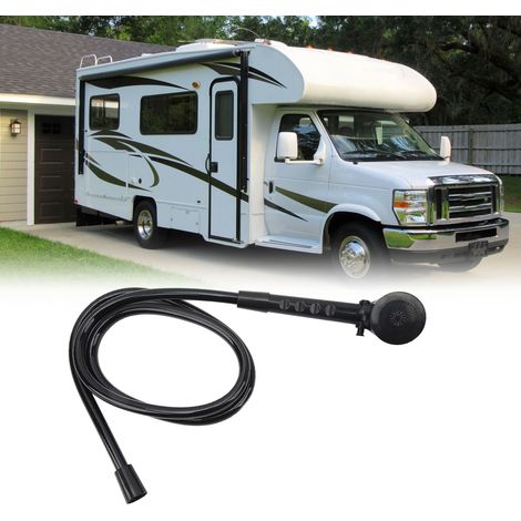 Duschkopf für Wohnmobile mit 1,5 m Schlauch, geeignet für Wohnmobile, Wohnwagen, Campingbusse und Boote (schwarz) (1/5)