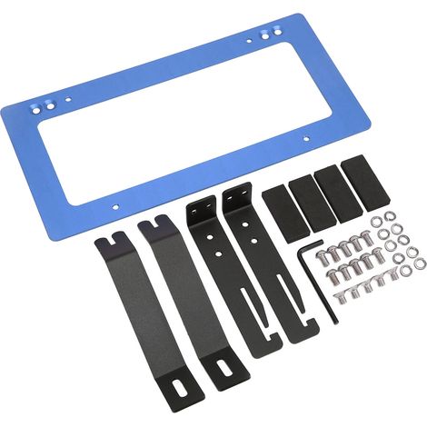 Support de plaque d'immatriculation avant en alliage d'aluminium, remplacement pour Tesla Model Y 2017-2022, bleu (1/5)