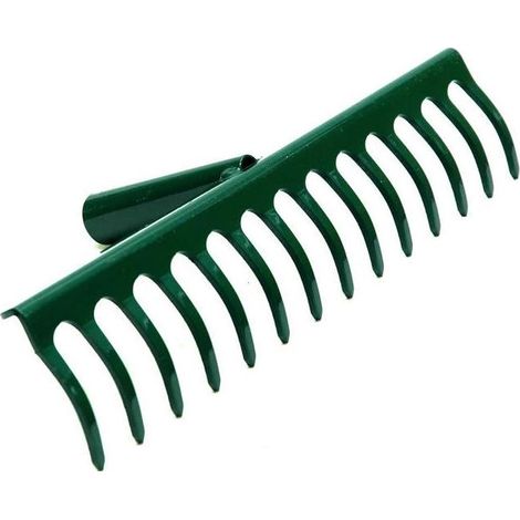 Rastrillo sin mango, 20 dientes, ideal para jardinería y limpieza de suelos, fabricado en materiales resistentes, diseño funcional, duradero, ligero y fácil de usar.