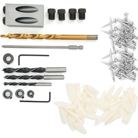 Kit de positionnement de trous obliques à 15 degrés, guide de perçage pour le travail du bois, forets, poinçonneuse, outils de menuiserie (1/5)