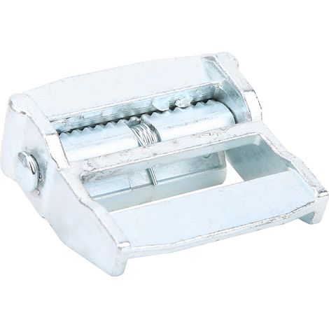 Tendeur à Crémaillère en Alliage de Zinc pour Sangles de Chargement, Fermoir Fixe 50mm (Blanc Zinc) (1/5)