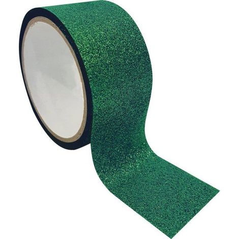 Graine Créative - Ruban adhésif large Queen Tape 4,8 cm Vert Pailleté