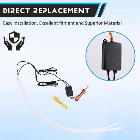 75 cm LED-Scheinwerfer mit Start-Stopp-Tagfahrlicht, farbwechselnden Lichtleitern und zweifarbigen sequenziellen Blinkern (1/4)