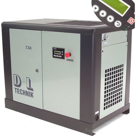 Schraubenkompressor leiser Druckluftkompressor 7,5kW Kompressor 800L 12bar 05131 (1/5)
