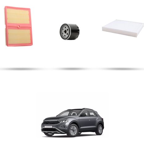 Kit tagliando 3 filtri compatibile con VW T-Roc (A1) 1.0 TSI 81kw dal 2020 (1/5)