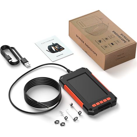 Endoscope Camera, Caméra Endoscopique 1080P HD, Camera d'Inspection Canalisation Écran LCD 4,3 Pouces, étanche IP67 avec 2600mAh, 10m Câble