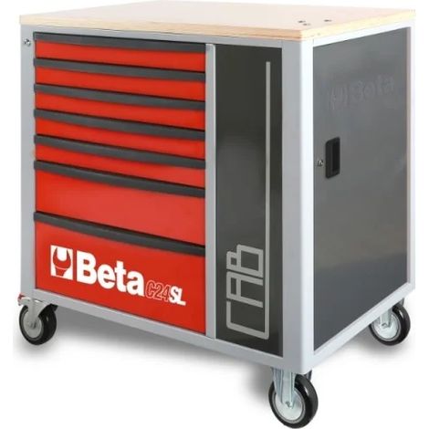 Beta C24SL-CAB Cassettiera mobile 7 cassetti - Rosso