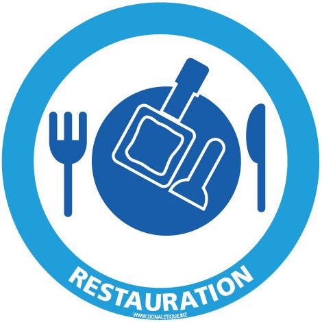PANNEAU INFORMATION RESTAURATION SPECIAL HIVER (H0408) - Plastique PVC 1,5 mm - Diamètre 125 mm