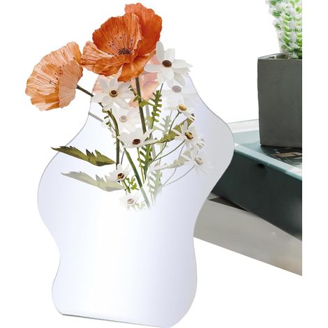 Vase Cadre pour Fleurs,Décoration de Bureau en Acrylique,Ornement De Vase Décoratif - pour Maison Appartement Table à Manger Cheminée Hôtel Salle de Bain Salon Étagère Rebord de Fenêtre (1/5)