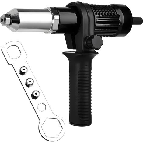 Adaptateur riveteuse électrique pour perceuse – Kit rivet pop avec 4 têtes 2,4/3,2/4,0/4,8 mm – Outil pose rivets insert pour visseuse sans fil – Poignée ergonomique (1/5)