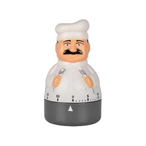Minuteur de cuisine - Compte à rebours - Minuterie mécanique - 60 minutes - Compte à rebours - Réveil en forme de cuisson - Convient pour les enfants et les personnes âgées - Peut être (1/5)