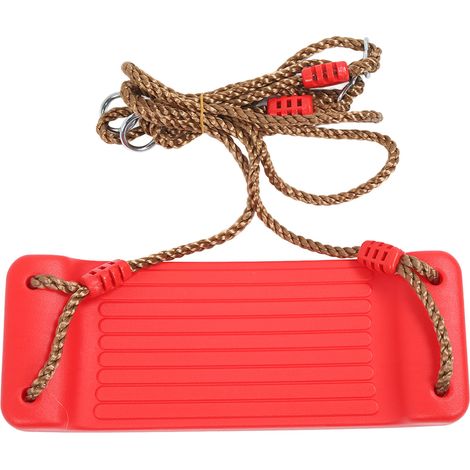 Balançoire d'extérieur pour enfants en plastique, chaise balançoire d'intérieur/extérieur, chaise balançoire rouge avec corde (1/5)