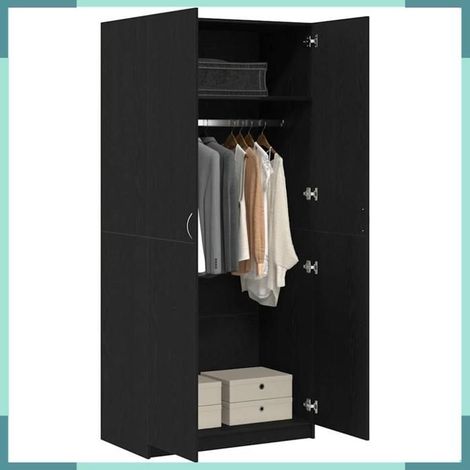 Armoire / garde-robe - 862436 - Chêne noir - 4 portes - 90 x 52 x 200 cm (1/5)