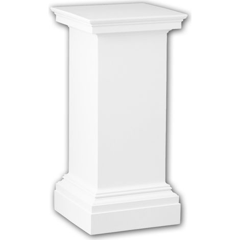 Profhome Decor – Colonne décorative Néo-Classicisme blanc 65cm – Largeur 31.8cm – Hauteur 31.8cm – Polyuréthane haute densité pour intérieurs et extérieurs