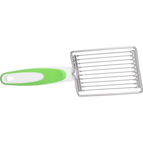 Coupe-viande en acier inoxydable pour tomates, jambon et fruits, avec poignée antidérapante (vert) (1/5)