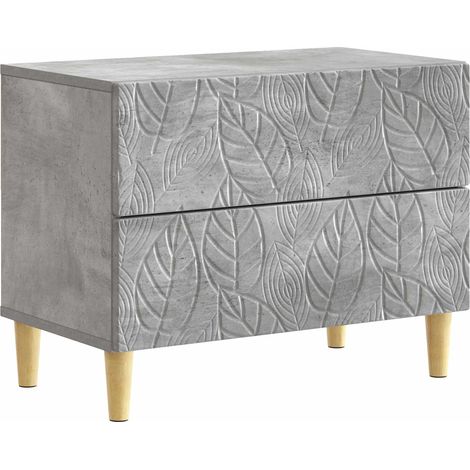 Bedside Table Concrete Grey 62 x 34.5 x 48 cm Engineered Wood vidaXL