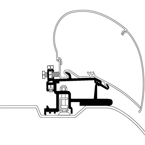 Adapter für Vorhänge Boxer/Jumper/Ducato ab 07, 3,25 m - Thule