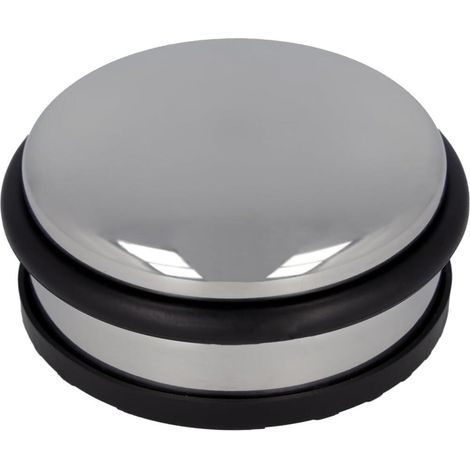 Butée de porte en acier inoxydable Ronde d'un poids de 1,2 kg 10 .5cm, hauteur 4.5 cm (1/4)