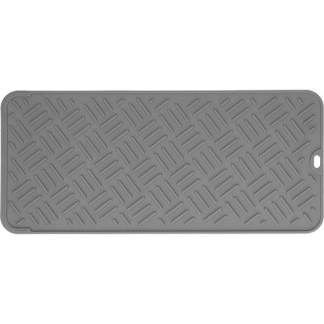 Tapis de protection thermique en silicone antidérapant, imperméable et antichaleur pour cuisine (Gris, 45x20 cm) (1/5)