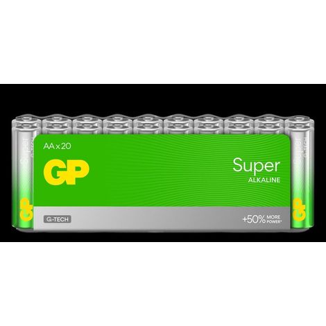 20er-Pack AA-Batterien, GP Super Alkaline 15A/LR6