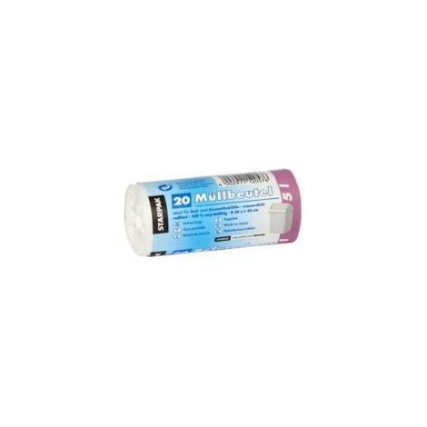 PAPSTAR Müllbeutel 12057 44x36cm 5l weiß 20 St./Pack. (1/2)