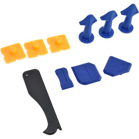 Outil de finition pour la pose de revêtements de sol : grattoir pour enlever le mastic, outil de finition pour mastic. (1/5)