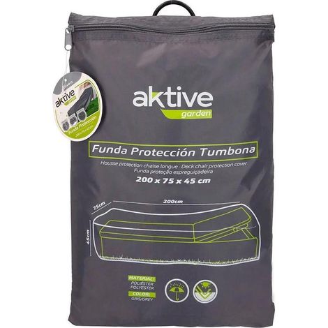 Copertura mobili giardino aktive poliestere grigio 200x75x45 cm